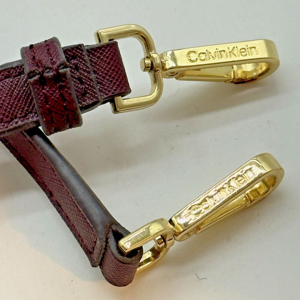 Calvin Klein Replacement Purse Bag Strap Brown Swivel Clip Adjustable 40-45"